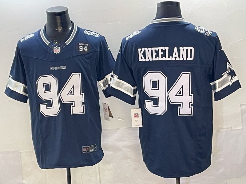 Men 2026 Dallas Cowboys #94 Kneeland Blue 3th generations Nike Limited NFL Jersey style 02